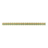 Ruban En Satin Oeufs de chasse de Pâques peints en rose jaune (Devant)