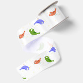 Ruban En Satin Oiseaux multicolores (Dos)