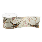 Ruban En Satin Oiseaux sur une branche (Bobine)