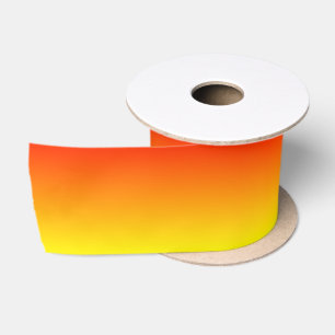 Ruban En Satin Ombre Orange Rougeâtre Personnalisé