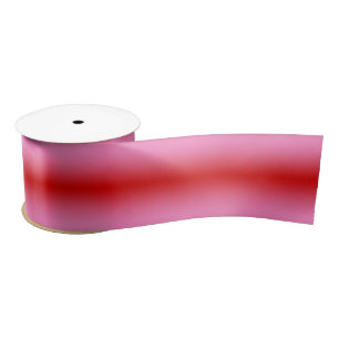 Ruban En Satin Ombré rose rouge N° 2 large
