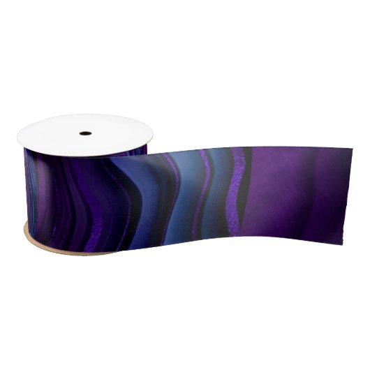 Ruban En Satin Ombre violet Malachite Sstone (Bobine)