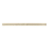 Ruban En Satin Or sur Blanc Zigzag Chevron 2 (Devant)