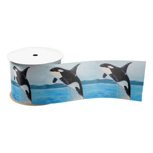 Ruban En Satin Orca Painting (Bobine)