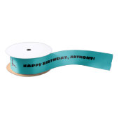 Ruban En Satin Orcas Tueur Baleines Turquoise Bleu Personnalisé (Bobine)