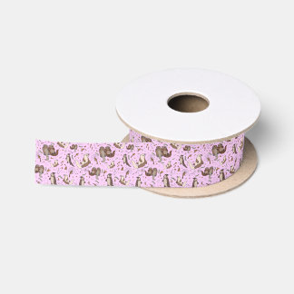 Ruban En Satin Otter en rose