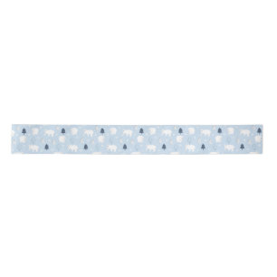 Ruban En Satin Ours polaires des bois d'hiver