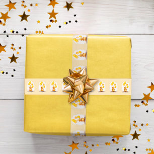 Ruban En Satin Ours Premier anniversaire Sexe Ours jaune neutre