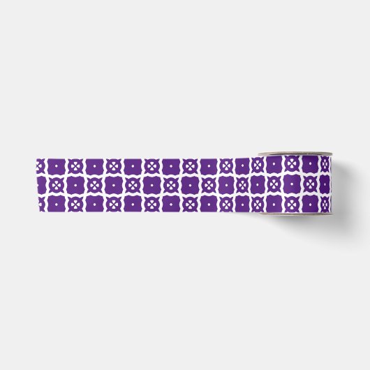 Ruban En Satin Pack de papier violet et blanc 401 (Devant)