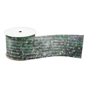 Ruban En Satin Paillettes de parties scintillant émeraude vert