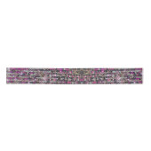 Ruban En Satin Paillettes en argent rose parties scintillant moti (Devant)