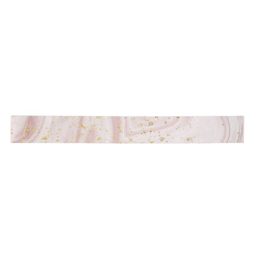 Ruban En Satin Paillettes Pink and White Marble (Devant)