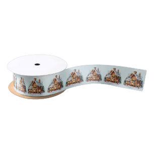 Ruban En Satin Pain d'épices Maison de Noël Satin Ribbon