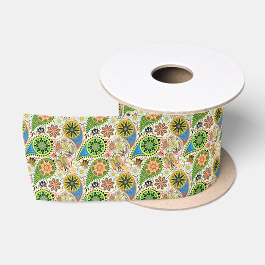 Ruban En Satin paisley d'été (Bobine)