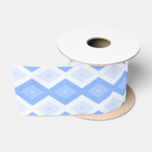 Ruban En Satin Pale blue diamond pattern (Bobine)