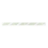 Ruban En Satin Pale vert et blanc cinq bandes motif (Devant)