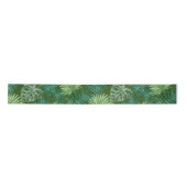 Ruban En Satin Palmier Tropical Feuille Motif vert (Devant)