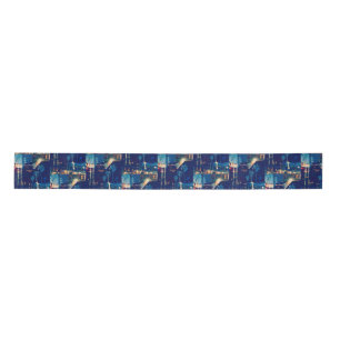 Ruban En Satin Palmiers bleus