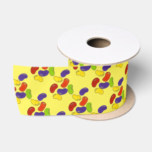 Ruban En Satin Panier de Pâques Jaune Jelly Bean Candies