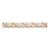 Ruban En Satin Papier Cadeau Fleurs Aquarelle Bohème Fleurs Sauva (Devant)