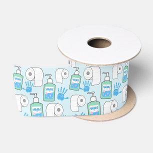 Ruban En Satin Papier de toilette et Motif d'assainissement des m
