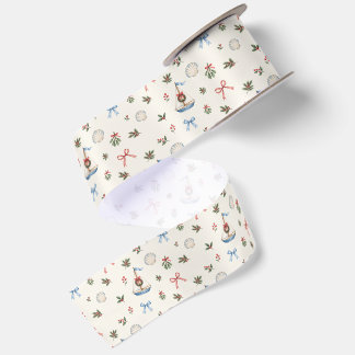 Ruban En Satin Papier d'emballage de Noël côtier | Proues de voil