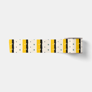 Ruban En Satin Papier d'emballage jaune noir