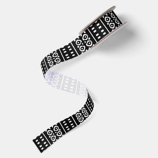 Ruban En Satin Papier d'emballage minimaliste à motif africain