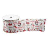 Ruban En Satin Papier Tissu Cute Snowman (Bobine)