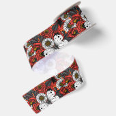 Ruban En Satin Papillon blanc et rose (Dos)