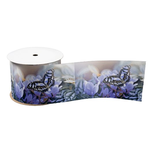 Ruban En Satin Papillon bleu (Bobine)