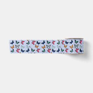 Ruban En Satin Papillon multicolore avec couleur de fond personna