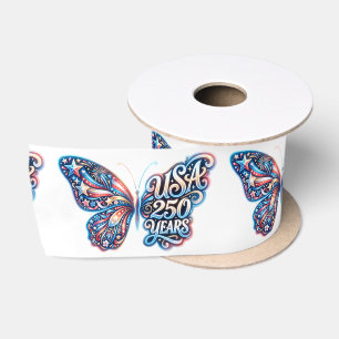 Ruban En Satin Papillon pour le 250e anniversaire des États-Unis