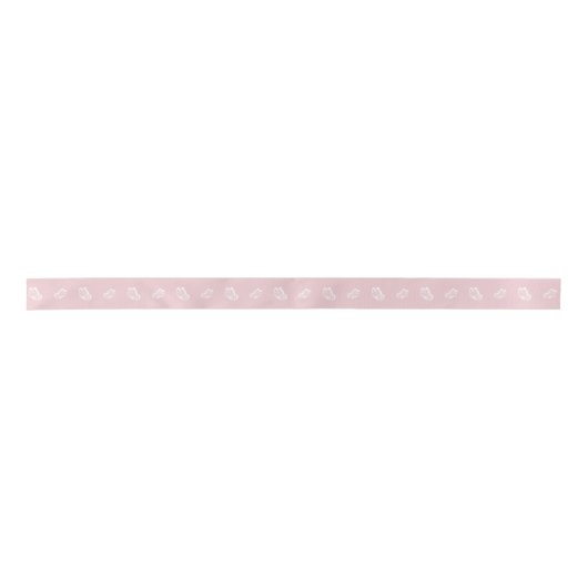 Ruban En Satin Papillon rose Motif (Devant)