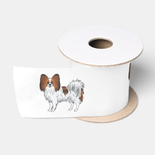 Ruban En Satin Papillon Rouge Sable Mignon Et Heureux Chiens De D