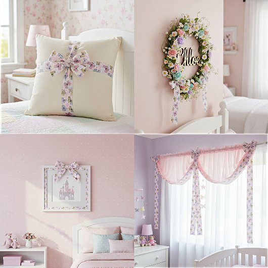 Ruban En Satin papillons pastel