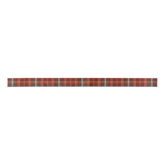 Ruban En Satin Paprika, Motif de Tartan, et Slate ID210 (Devant)