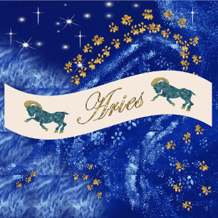 Ruban En Satin Parties scintillant d'or Baies Zodiac Cadeau d'ann