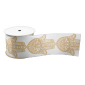 Ruban En Satin Parties scintillant d'or Hamsa Lucky Main Mysical  (Bobine)