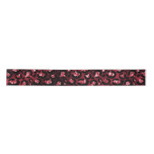 Ruban En Satin Parties scintillant rouge Glam Leopard Spod Motif (Devant)