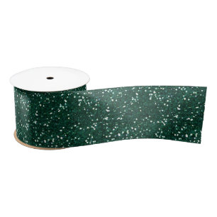 Ruban En Satin Parties scintillant Sequin Fête de Noël verte