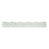 Ruban En Satin Pastel Aquarelle Verdure Eucalyptus Motif (Devant)