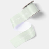 Ruban En Satin Pastel clair Turquoise Sage Vert Blanc (Dos)