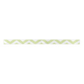Ruban En Satin Pastel Green & White Chevron Mariage Anniversaire (Devant)
