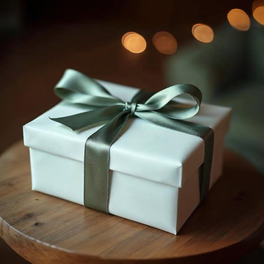 Ruban En Satin Pastel Grey Green 717A69