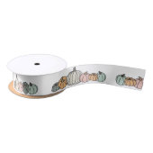 Ruban En Satin Pastel Pumpkins Satin Ribbon (Bobine)