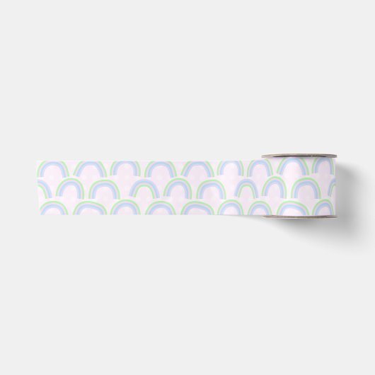 Ruban En Satin Pastel Rainbow rose (Devant)