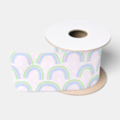 Ruban En Satin Pastel Rainbow rose (Bobine)