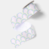 Ruban En Satin Pastel Rainbow rose (Dos)