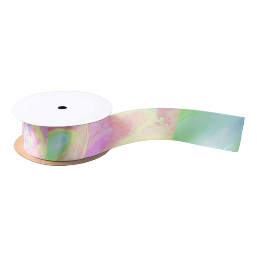 Ruban En Satin Pastel Rainbow Tie Dye Girls Anniversaire (Bobine)